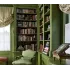 Классическая угловая библиотека изумрудного цвета, BK228