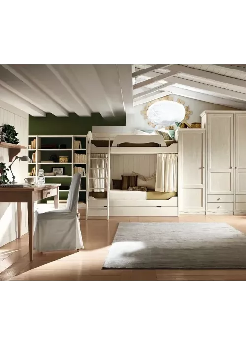 Классический мебельный гарнитур для детской комнаты двух детей Md166