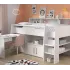 Кровать-чердак из МДФ со спальным местом, столом, тумбочкой, Md325