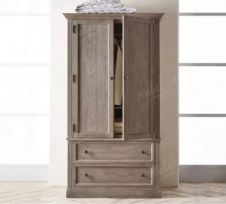 Распашной корпусной шкаф из натурального дерева PC598