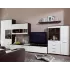 Модульная белая гостиная с темными витринами PC383