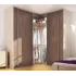 Компактный угловой шкаф-купе из ЛДСП под заказ LD 58