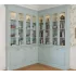 Элегантный угловой шкаф в нежно-голубом пастельном оттенке